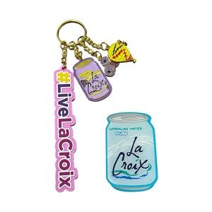 #LiveLaCroix Blackrazzberry KeyChain and LaCroix Pure Sparkling Water Popsocket